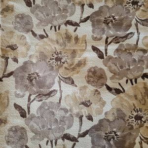 Home Décor Fabric Panels Medium Floral Tan Brown Set of 4 Sizes 28.5 - 31 Inches